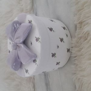 Teleflora  Ceramic Jewelry Box / Trinket Box / Powder Box